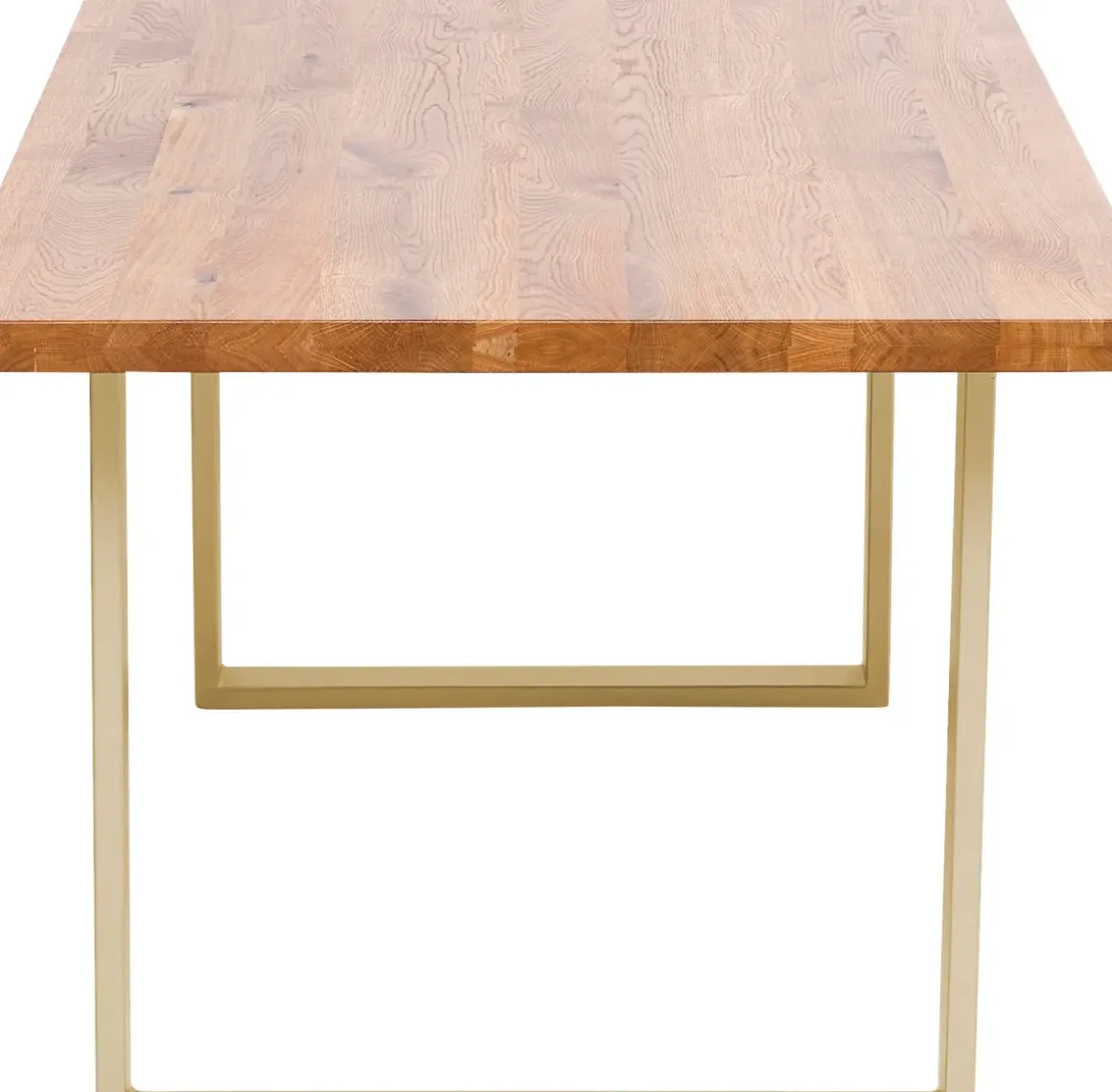 Matbord Jackie - Massiv Ek/Mässing, 160x80cm - KARE Design