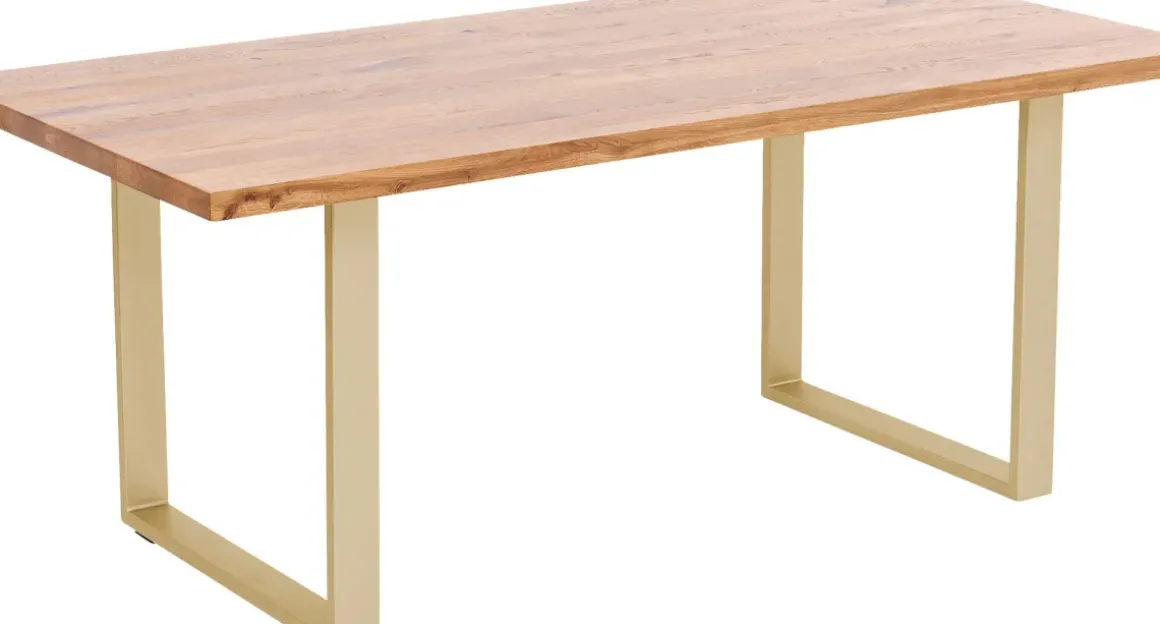 Matbord Jackie - Massiv Ek/Mässing, 160x80cm - KARE Design