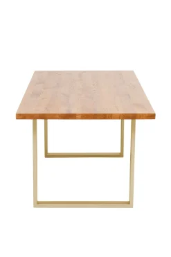 Matbord Jackie - Massiv Ek/Mässing, 160x80cm - KARE Design