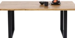 Matbord Jackie - Massiv Ek/Svart, 200x100cm - KARE Design
