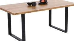 Matbord Jackie - Massiv Ek/Svart, 200x100cm - KARE Design