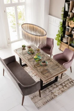 Matbord Kalif - Massivt Trä/Glas, 200x90cm - KARE Design