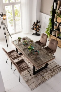 Matbord Kalif - Massivt Trä/Glas, 200x90cm - KARE Design