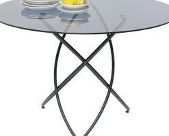 Matbord Molekular Rund - Tonat Glas/Svart Ø120cm - KARE Design