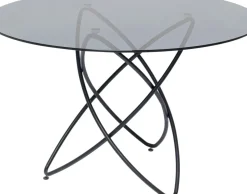 Matbord Molekular Rund - Tonat Glas/Svart Ø120cm - KARE Design