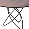 Matbord Molekular - Valnötsfaner/Svart Ø120cm - KARE Design