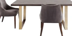 Matbord Osaka - Mörkt Trä/Borstad Mässing, 180x90cm - KARE Design