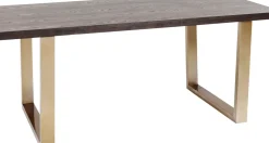 Matbord Osaka - Mörkt Trä/Borstad Mässing, 180x90cm - KARE Design