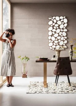 Matbord Osaka - Mörkt Trä/Borstad Mässing, 180x90cm - KARE Design