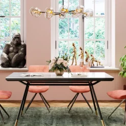 Matbord South Beach - Retro i Svart/Vit, 160x90cm - KARE Design