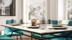 Matbord South Beach - Retro i Svart/Vit, 160x90cm - KARE Design