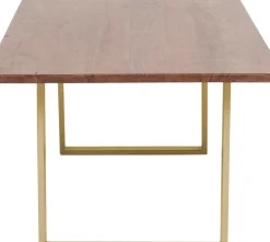 Matbord Symphony - Massivt Mörkt Trä/Mässing, 200x100cm - KARE Design