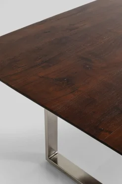Matbord Symphony - Massivt Mörkt Trä/Krom, 200x100cm - KARE Design