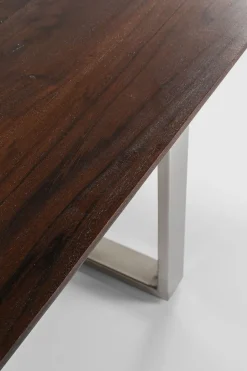 Matbord Symphony - Massivt Mörkt Trä/Krom, 200x100cm - KARE Design