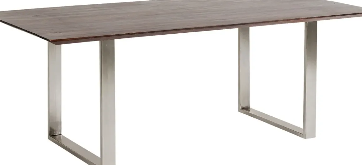 Matbord Symphony - Massivt Mörkt Trä/Krom, 200x100cm - KARE Design