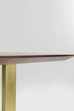 Matbord Symphony - Massivt Mörkt Trä/Mässing, 160x80cm - KARE Design