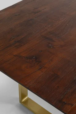Matbord Symphony - Massivt Mörkt Trä/Mässing, 160x80cm - KARE Design