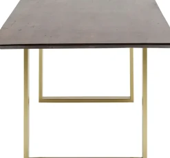 Matbord Symphony - Massivt Mörkt Trä/Mässing, 180x90cm - KARE Design