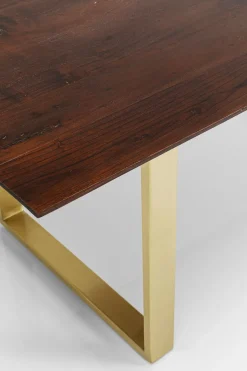 Matbord Symphony - Massivt Mörkt Trä/Mässing, 180x90cm - KARE Design