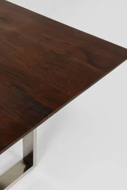 Matbord Symphony - Massivt Mörkt Trä/Krom, 180x90cm - KARE Design