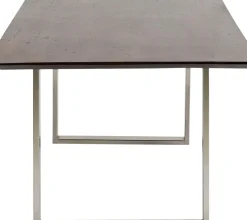 Matbord Symphony - Massivt Mörkt Trä/Krom, 160x80cm - KARE Design