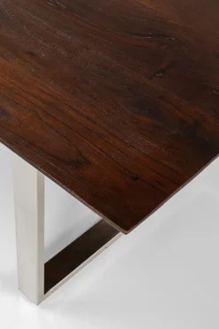 Matbord Symphony - Massivt Mörkt Trä/Krom, 160x80cm - KARE Design