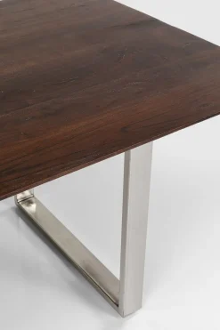 Matbord Symphony - Massivt Mörkt Trä/Krom, 160x80cm - KARE Design