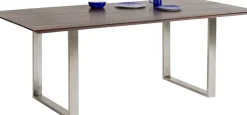 Matbord Symphony - Massivt Mörkt Trä/Krom, 160x80cm - KARE Design