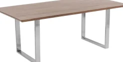 Matbord Symphony - Massivt Mörkt Trä/Krom, 160x80cm - KARE Design