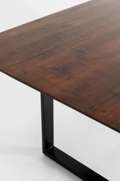 Matbord Symphony - Massivt Mörkt Trä/Svart, 200x100cm - KARE Design
