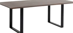 Matbord Symphony - Massivt Mörkt Trä/Svart, 200x100cm - KARE Design
