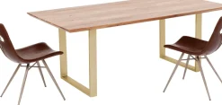 Matbord Symphony - Massivt Trä/Mässing, 200x100cm - KARE Design