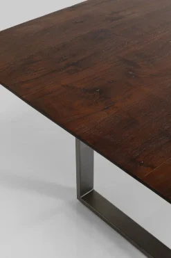 Matbord Symphony - Massivt Trä/Mörk Rå Stål, 180x90cm - KARE Design