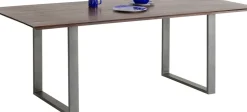 Matbord Symphony - Massivt Trä/Mörk Rå Stål, 180x90cm - KARE Design