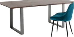 Matbord Symphony - Massivt Trä/Mörk Rå Stål, 180x90cm - KARE Design