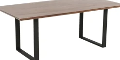 Matbord Symphony - Massivt Trä/Mörk Rå Stål, 180x90cm - KARE Design