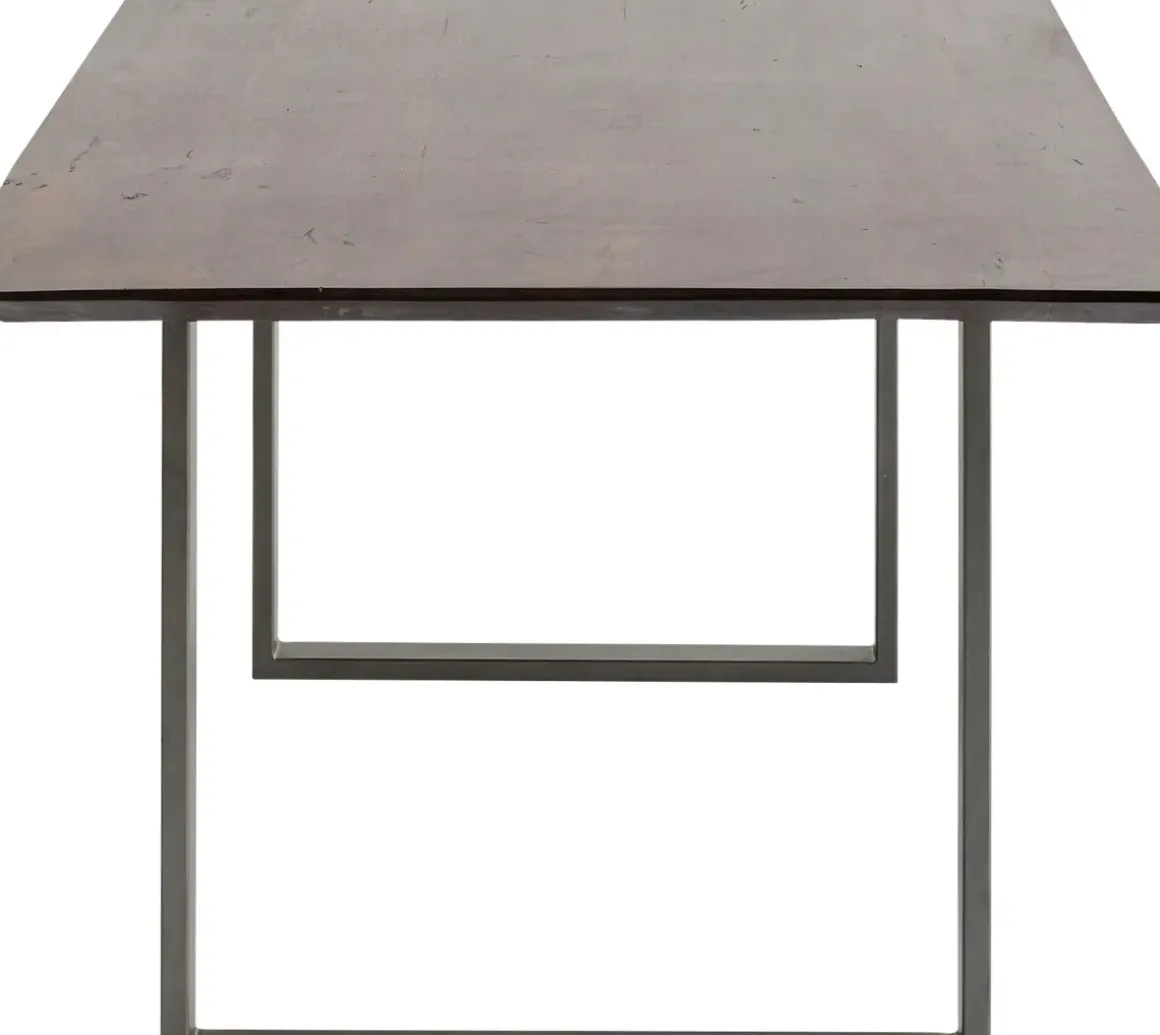 Matbord Symphony - Massivt Trä/Mörk Rå Stål, 160x80cm - KARE Design