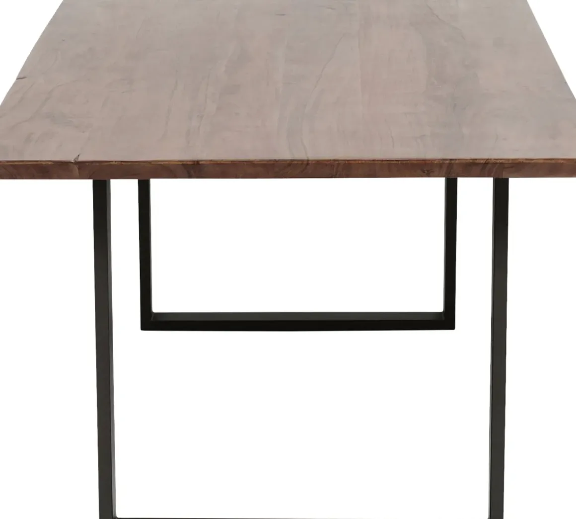 Matbord Symphony - Massivt Trä/Mörk Rå Stål, 160x80cm - KARE Design