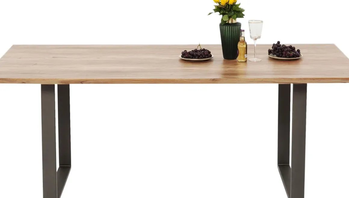 Matbord Symphony - Massivt Trä/Rå Stål, 180x90cm - KARE Design