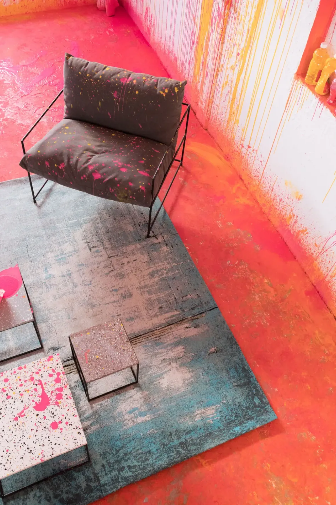 Matta Abstract - Ljus Blå, 240x170cm - KARE Design