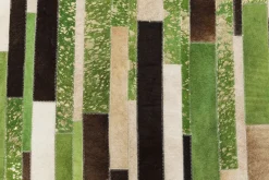 Matta Brick - Grön Patchwork Läder, 170x240cm - KARE Design