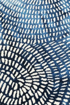 Matta Stamp Blå - 240x170cm - KARE Design