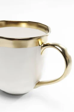 Mugg Bell - Vitt Porslin med Guldkant - KARE Design