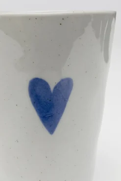 Mugg Cuori - Blå, Vit, - KARE Design