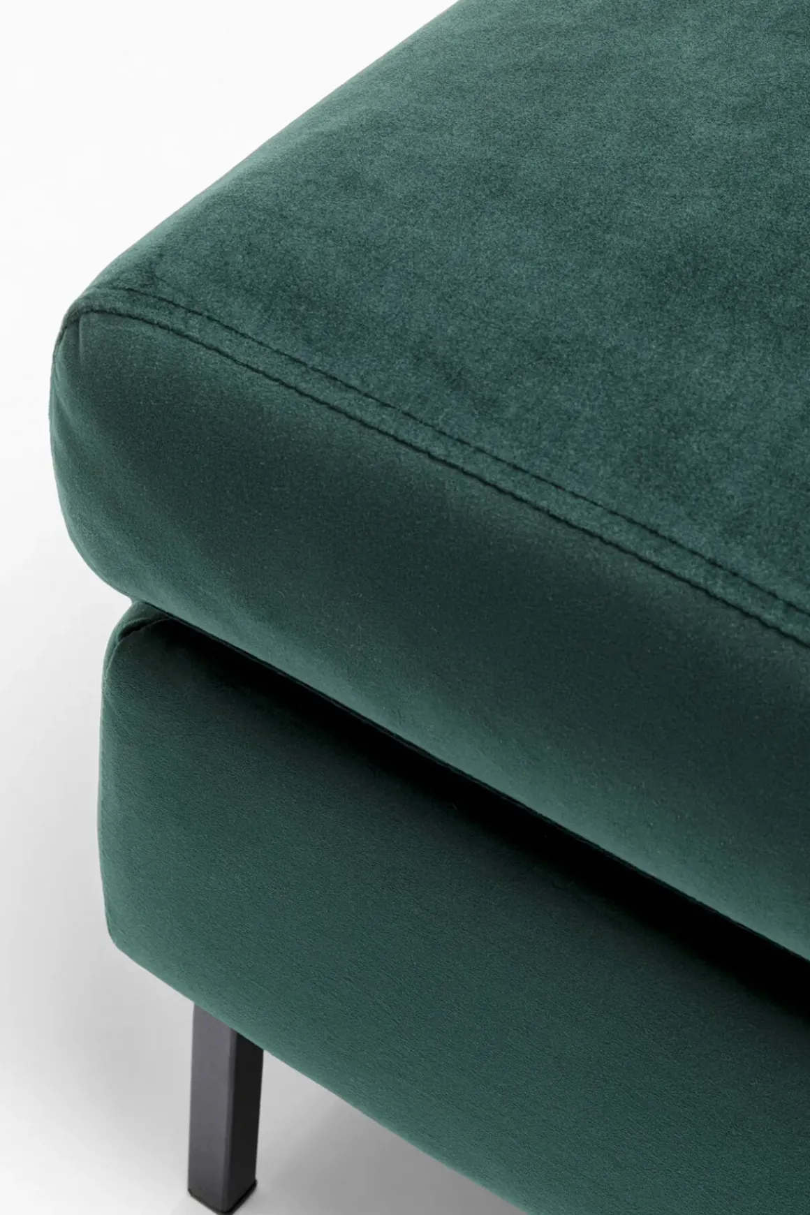 Pall - Fotpall Gianni - Mörkgrön sammet - KARE Design