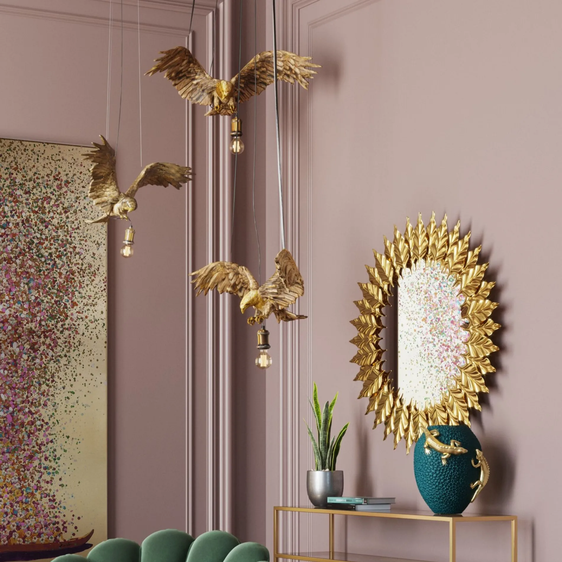 Pendel Animal Owl - Taklampa med Uggla i Guld - KARE Design