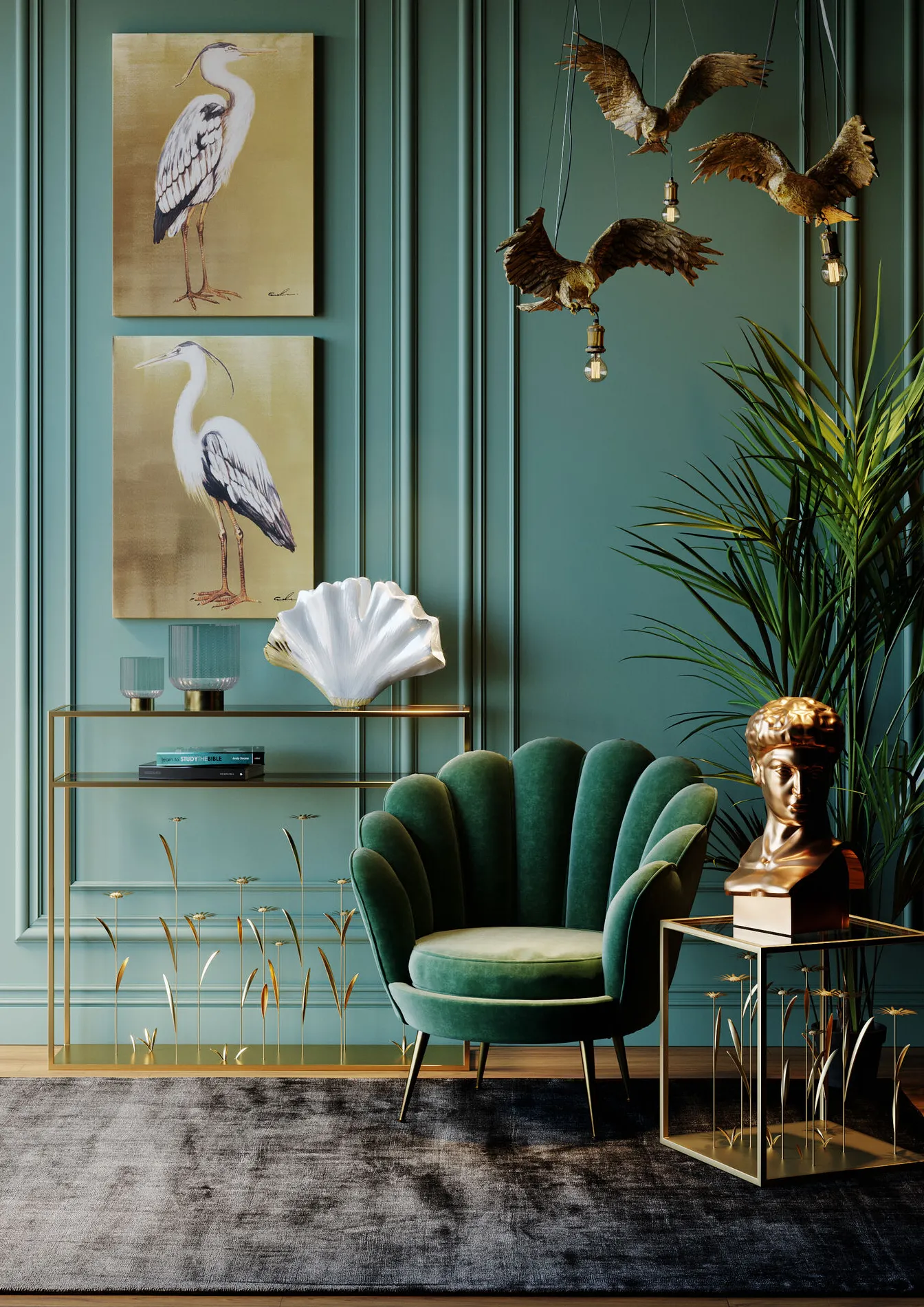 Pendel Animal Owl - Taklampa med Uggla i Guld - KARE Design