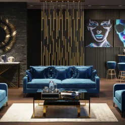 Pendelarmatur Living Vegas Deluxe - Mässing, LED - KARE Design