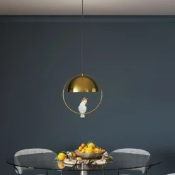 Pendel Cockatoo - Taklampa med Kakadua/Mässingsfinish - KARE Design
