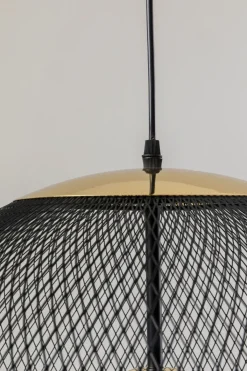 Pendel Grato - Klotformad Taklampa, Nät Svart/Guld, Ø45cm - KARE Design